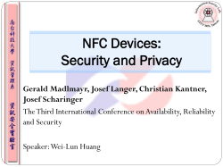 NFC Devices: Security and Privacy