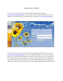 Accessing Leave of Absences Your Leave of Absence forms are