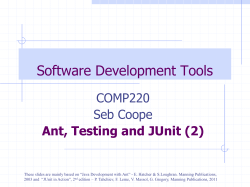 Ant, Testing and JUnit (2)