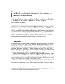 An Embodied Cognitive Architecture for Human