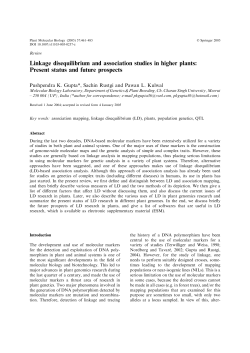 Linkage disequilibrium and association studies in higher plants