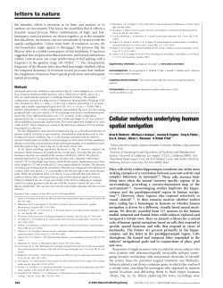 Ekstrom (2003) Cellular networks underlying human spatial navigation