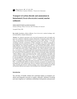 Kristensen and Hansen Non local exchange Biogeochemistry 1999