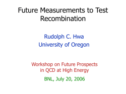 Hwa-QCDFP - University of Oregon