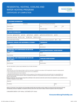 residential heating, cooling and water heating program