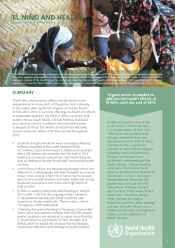 el ni&ntilde;o and health - World Health Organization