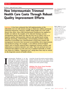 How Intermountain Trimmed Health Care Costs Through Robust
