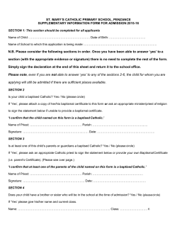 N.B. Please consider the following sections in order. Once you have