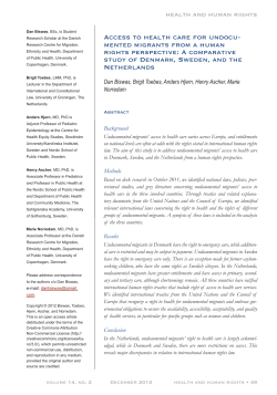 Access to health care for undocu- mented migrants from a human