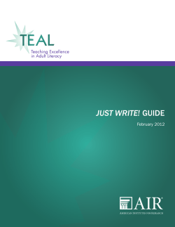 Teaching Excellence in Adult Literacy | Adult Education and Literacy