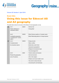 Exam links: Using this issue for Edexcel