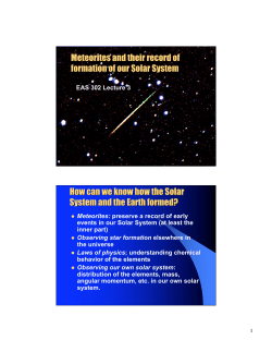 Formation of the Solar System