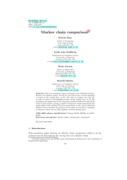 Markov chain comparison