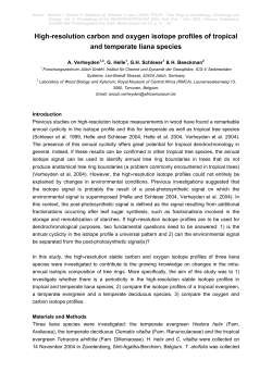 High-resolution carbon and oxygen isotope profiles of tropical and