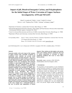 Impact of pH, Dissolved Inorganic Carbon, and Polyphosphates for