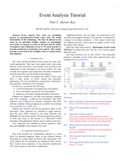Event Analysis Tutorial
