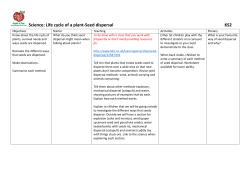 Science: Life cycle of a plant-Seed dispersal KS2