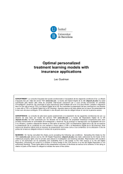 Optimal personalized treatment learning models with insurance