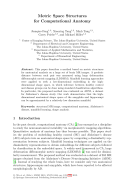 Metric Space Structures for Computational Anatomy
