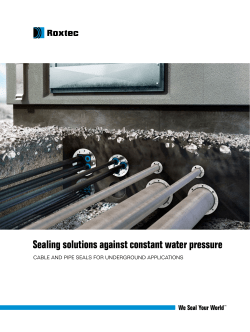 Sealing solutions against constant water pressure