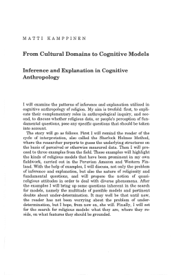 From Cultural Domains to Cognitive Models Inference and