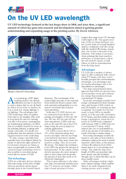 On the UV LED wavelength