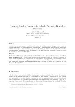 Bounding Stability Constants for Affinely Parameter