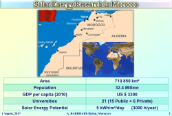 A. BARHDADI - Desertec University Network (DUN)