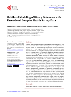 Multilevel Modeling of Binary Outcomes with Three