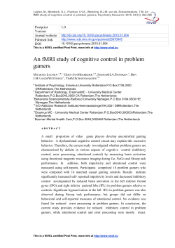 An fMRI study of cognitive control in problem gamers.