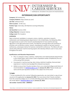 internship/job opportunity