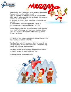 Hi everyone, just a quick note to let you know our opening