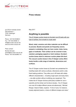 Press Release - euroTECH Vertriebs GmbH