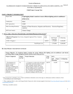 GEF Project Financing