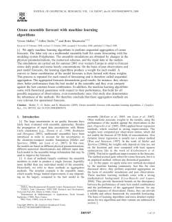 Ozone ensemble forecast with machine learning algorithms
