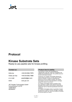 Protocol: Kinase Substrate Sets - Ready-to