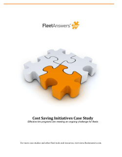 Cost Saving Initiatives Case Study