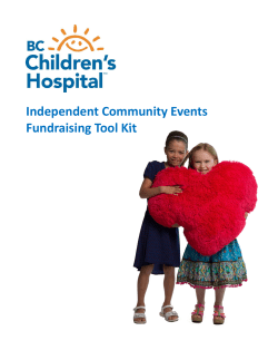 Independent Community Events Fundraising Tool Kit