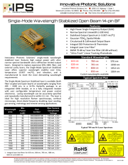 Single-Mode Wavelength Stabilized Open Beam 14