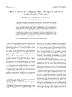 Specific Cognitive Performance