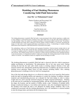 8th International - Session 4 "Fluid / Structure"