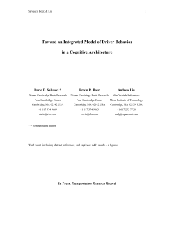 Toward an Integrated Model of Driver Behavior in a Cognitive