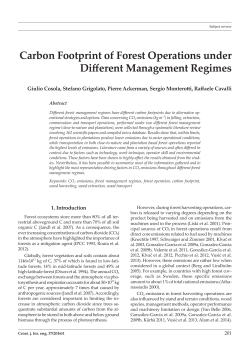 Carbon Footprint of Forest Operations under Different Management