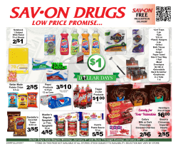 SAV∙ON 2/$6 2/$1 2/$5 3/$5 4/$5 2/$5 5/$5 - Sav