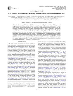 13C variation in scallop shells: Increasing metabolic carbon