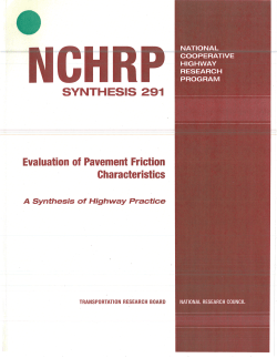 synthesis 291 - Transportation Research Board
