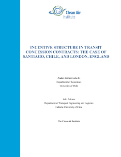 incentive structure in transit concession contracts