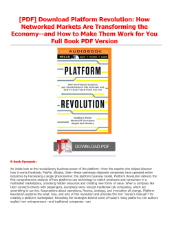Platform Revolution: How Networked Markets Are