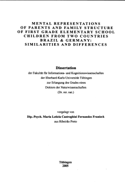 Mental representations of parents and family structure of first grade