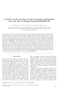 A study on the structure of the convective atmosphere over the Bay